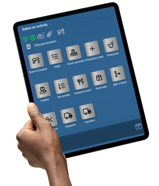 Food tracking tablet app, trace