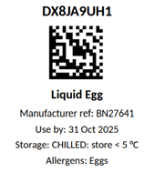 food labelling label stock